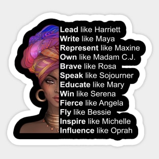 Women of Black History, Powerful Black Women, Black History Sticker